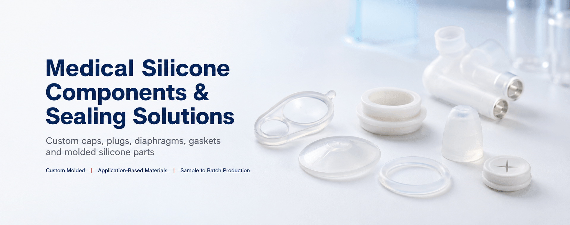 Guarnizioni in silicone medico personalizzate e parti stampate
